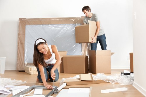 Packing and loading items from a Hounslow apartment for removal