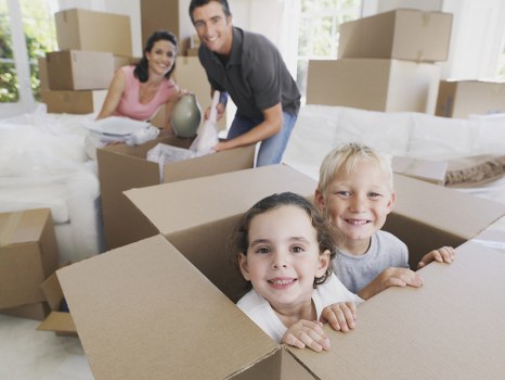 Prepared moving boxes and furniture for a local Hounslow removal service